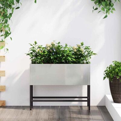 vidaXL - Edelstahl Pflanzgefäß - 60x26x45 cm - Silber vidaXL - Edelstahl Pflanzgefäß - 60x26x45 cm - Silber