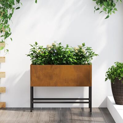 vidaXL Podniesione łóżko - 60x26x45 cm - Doniczka z Corten stali vidaXL Podniesione łóżko - 60x26x45 cm - Doniczka z Corten stali