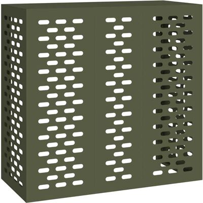 vidaXL - OliveGreen - Olive - Steel - Air conditioner cover vidaXL - OliveGreen - Olive - Steel - Air conditioner cover