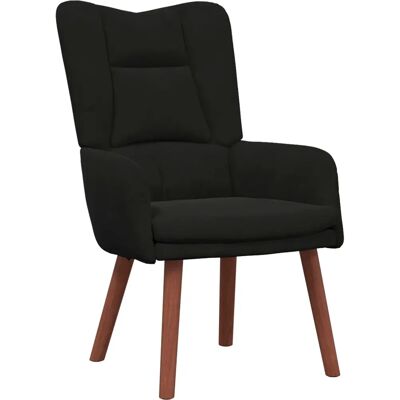 vidaXL Modèle Fauteuil Relaxation Velours Noir - Fauteuil - Publicité vidaXL Modèle Fauteuil Relaxation Velours Noir - Fauteuil - Publicité