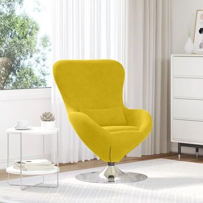 Fauteuil Œuf en Velours Jaune Vidaxl - Fauteuil - Publicité Fauteuil Œuf en Velours Jaune Vidaxl - Fauteuil - Publicité