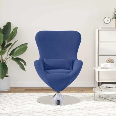 Fauteuil Police Velours Bleu Vidaxl - Design Moderne - Publicité Fauteuil Police Velours Bleu Vidaxl - Design Moderne - Publicité