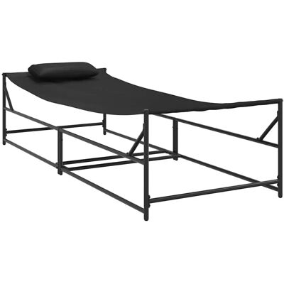 vidaXL Schwarze Gartenliege - Gartenmöbel vidaXL Schwarze Gartenliege - Gartenmöbel