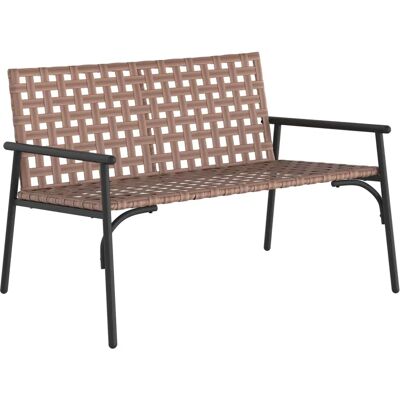 Vidaxl Schwarzes Gartenbank 113x79x75 cm Synthetischer Rattan - Gartenbank Vidaxl Schwarzes Gartenbank 113x79x75 cm Synthetischer Rattan - Gartenbank