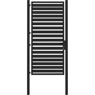 vidaXL Gartentor mit Schloss Schwarz 100x180 cm Aluminium - Gartentor vidaXL Gartentor mit Schloss Schwarz 100x180 cm Aluminium - Gartentor