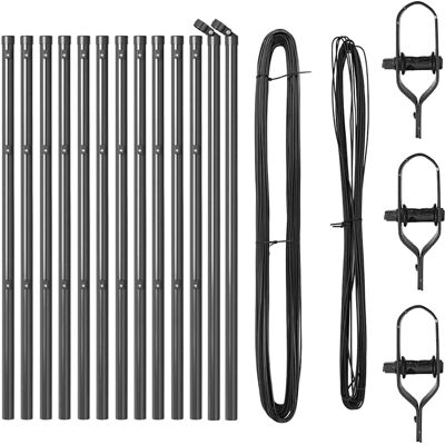 vidaXL Zaunpfosten-Set - Galvanisierter Stahl, 13 Stück, Grau vidaXL Zaunpfosten-Set - Galvanisierter Stahl, 13 Stück, Grau