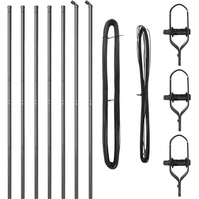 vidaXL - Ø32 mm 170 cm - Langlebige verzinkte Stahlzaunpfähle vidaXL - Ø32 mm 170 cm - Langlebige verzinkte Stahlzaunpfähle