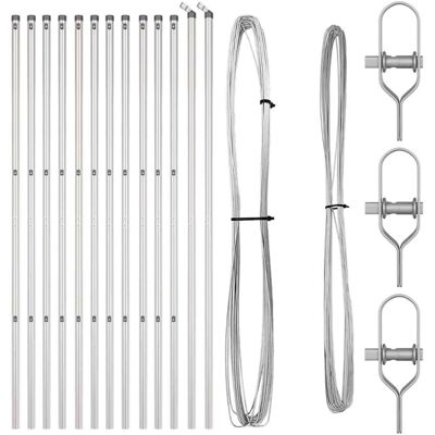 vidaXL 26 Stück Zaunpfosten-Set - Langlebiger galvanisierter Stahl vidaXL 26 Stück Zaunpfosten-Set - Langlebiger galvanisierter Stahl