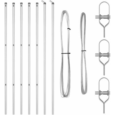 vidaXL Gartenzaunpfosten 7 Stück Ø32 mm 190 cm - Zaunpfosten vidaXL Gartenzaunpfosten 7 Stück Ø32 mm 190 cm - Zaunpfosten