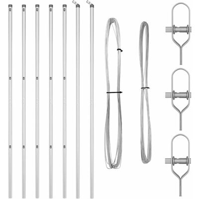 Poteaux de clôture 7 pcs Ø32 mm 190 cm vidaXL - Poteaux de clôture - Publicité Poteaux de clôture 7 pcs Ø32 mm 190 cm vidaXL - Poteaux de clôture - Publicité