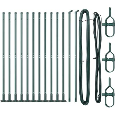 vidaXL Zaunpfosten-Set 26 Grün Metall vidaXL Zaunpfosten-Set 26 Grün Metall