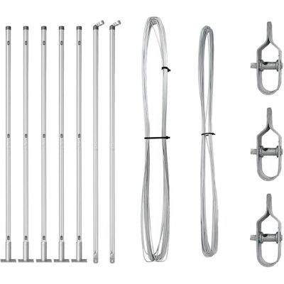 vidaXL Stahlzaunpfosten 14 Stück - Modern Galvanisierte Außenzaun-Set vidaXL Stahlzaunpfosten 14 Stück - Modern Galvanisierte Außenzaun-Set