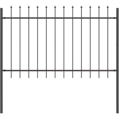 vidaXL Garden Fence Grey Metal 1.7m x 1.2m - Garden Fence vidaXL Garden Fence Grey Metal 1.7m x 1.2m - Garden Fence
