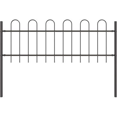 vidaXL Gartenzaun Grau Stahl 170 x 60 cm Langlebig Moderner Zaun - Gartenzaun vidaXL Gartenzaun Grau Stahl 170 x 60 cm Langlebig Moderner Zaun - Gartenzaun