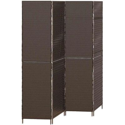 Vidaxl 4-panelový pokojový dělící panel - Hnědý - Moderní Design Vidaxl 4-panelový pokojový dělící panel - Hnědý - Moderní Design