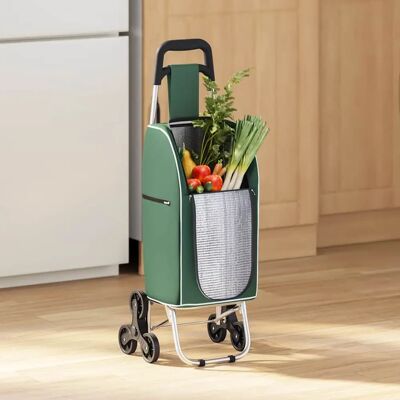 vidaXL - FoldingCart - Grün - Stahl - Einkaufswagen vidaXL - FoldingCart - Grün - Stahl - Einkaufswagen