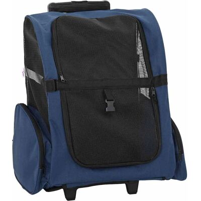 vidaXL Haustiertrolley 3-in-1 Blau 48x32x57 cm vidaXL Haustiertrolley 3-in-1 Blau 48x32x57 cm