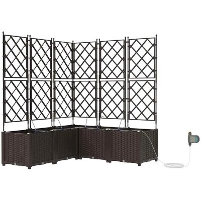 vidaXL Gartentopf mit Bewässerungssystem 5 Stück Braun vidaXL Gartentopf mit Bewässerungssystem 5 Stück Braun