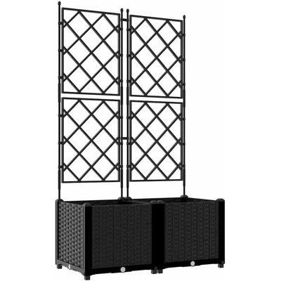 Vidaxl Gartentopf mit Gitter 2 St Black 80x40x143 cm - Gartentopf Vidaxl Gartentopf mit Gitter 2 St Black 80x40x143 cm - Gartentopf