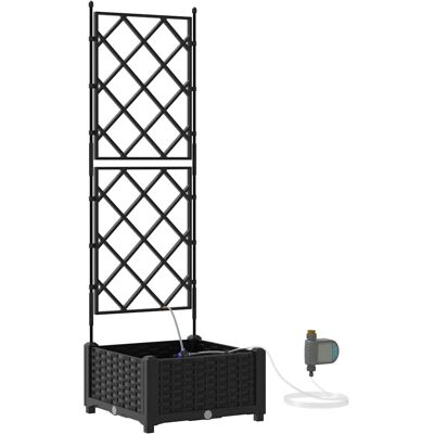 Vidaxl Black Watering Garden Planter - Plant Pot Vidaxl Black Watering Garden Planter - Plant Pot