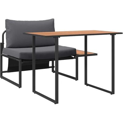 vidaXL Anthracite Powder-coated Steel - Weather-resistant Garden Furniture Set vidaXL Anthracite Powder-coated Steel - Weather-resistant Garden Furniture Set