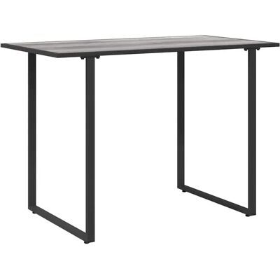 vidaXL Grijze metalen frame en houten oppervlak Middel Eenvoudig - Patio Tafel vidaXL Grijze metalen frame en houten oppervlak Middel Eenvoudig - Patio Tafel