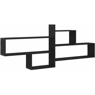 vidaXL - Wandregal 167,5x18x68 cm - Black - Wood composite - Wall shelf vidaXL - Wandregal 167,5x18x68 cm - Black - Wood composite - Wall shelf