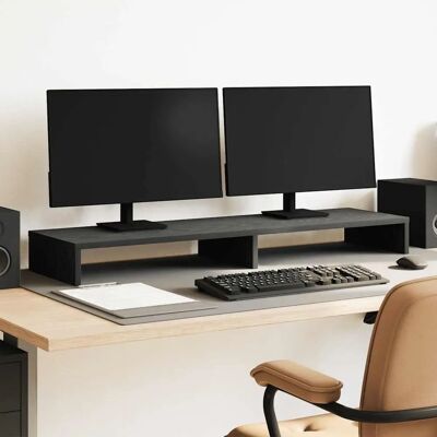 vidaXL Monitorständer - Schwarz Eichen-Optik - 100x27x10 cm - Monitorständer vidaXL Monitorständer - Schwarz Eichen-Optik - 100x27x10 cm - Monitorständer