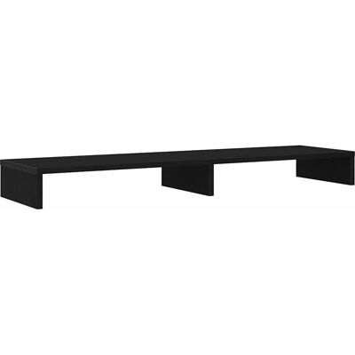 vidaXL Skærmstander - Sort eg-udseende - 100x27x10 cm - Skærmstander vidaXL Skærmstander - Sort eg-udseende - 100x27x10 cm - Skærmstander