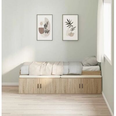 Vidaxl - Sonoma Eichenbett 75x190 cm - Bettgestell Vidaxl - Sonoma Eichenbett 75x190 cm - Bettgestell