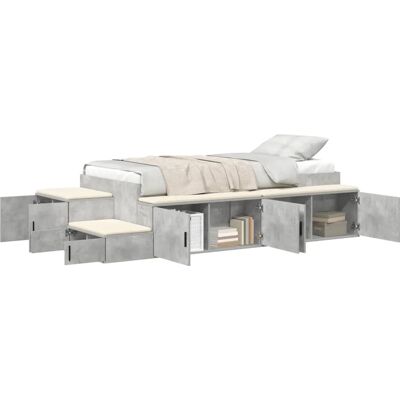 Vidaxl Bed Frame with Storage Gray Concrete 80x200 cm - Bed Frame Vidaxl Bed Frame with Storage Gray Concrete 80x200 cm - Bed Frame