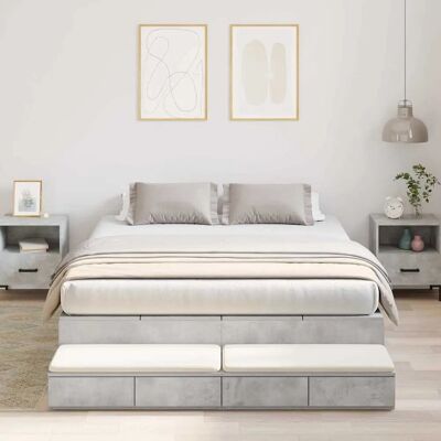 Vidaxl Lit de rangement 150x200cm - Lit Vidaxl Lit de rangement 150x200cm - Lit