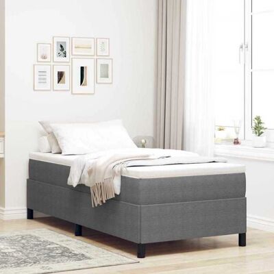 Vidaxl Bed Frame - 90x190 cm - Gray - Contemporary Style Vidaxl Bed Frame - 90x190 cm - Gray - Contemporary Style