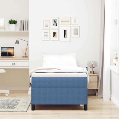 Vidaxl Blaues 90x200 cm Bettgestell - Bett Vidaxl Blaues 90x200 cm Bettgestell - Bett