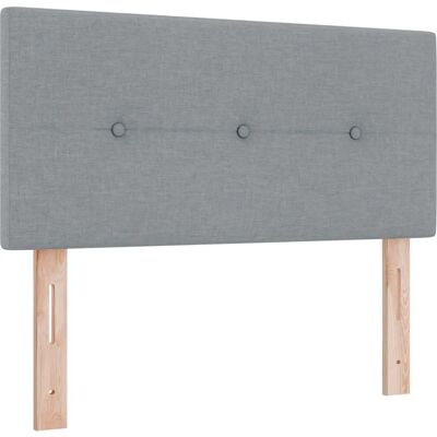 vidaXL Hoofdbord met knopen Lichtgrijs 80 cm Stof - Slaapkamermeubilair vidaXL Hoofdbord met knopen Lichtgrijs 80 cm Stof - Slaapkamermeubilair