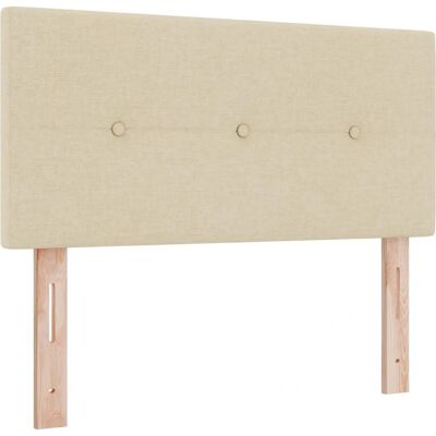 vidaXL Hoofdbord met knoopstikking crèmekleurig - voor 100 cm bed vidaXL Hoofdbord met knoopstikking crèmekleurig - voor 100 cm bed