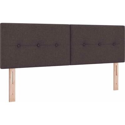 vidaXL Headboard Dark Brown 140cm Fabric - Headboard vidaXL Headboard Dark Brown 140cm Fabric - Headboard