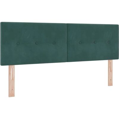 vidaXL Headboard 160cm Velvet Dark Green - Headboard with Button Stitching vidaXL Headboard 160cm Velvet Dark Green - Headboard with Button Stitching