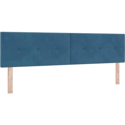 Vidaxl Donkerblauw Fluwelen Muurkop - Muurkop Vidaxl Donkerblauw Fluwelen Muurkop - Muurkop