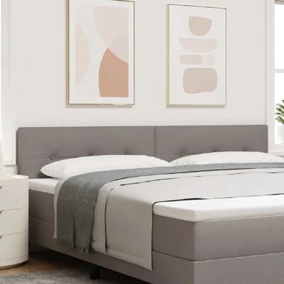 Vidaxl - Sänggavel med knappar - Taupe - Modern, Säädettävä Korkeus Vidaxl - Sänggavel med knappar - Taupe - Modern, Säädettävä Korkeus