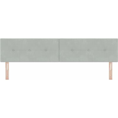 Vidaxl - Hoofdbord Lichtgrijs Fluweel 200cm Vidaxl - Hoofdbord Lichtgrijs Fluweel 200cm