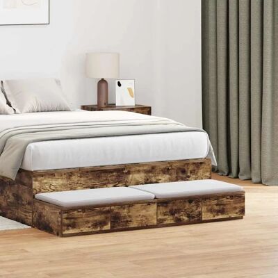 Vidaxl - Nachttisch Eiche Rauchsäure 120x36,5x16,5 cm - Schlafzimmer Vidaxl - Nachttisch Eiche Rauchsäure 120x36,5x16,5 cm - Schlafzimmer