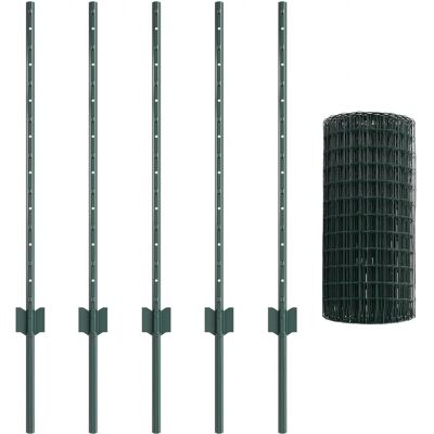 vidaXL Eurozaun mit 5 U-Posts Grün - Zaun vidaXL Eurozaun mit 5 U-Posts Grün - Zaun