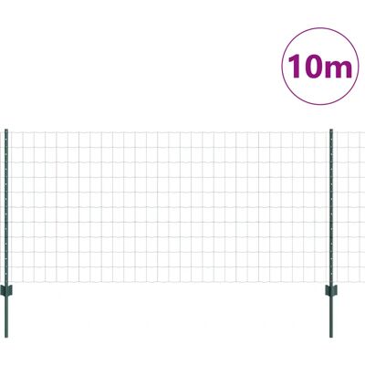 vidaXL Eurozaun mit 5 U-Pfosten Grün 10x1m Stahl - Zaun vidaXL Eurozaun mit 5 U-Pfosten Grün 10x1m Stahl - Zaun