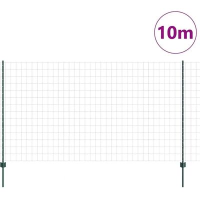 vidaXL Zaunset 1,4x10 m Stahl Grün - Zaun vidaXL Zaunset 1,4x10 m Stahl Grün - Zaun