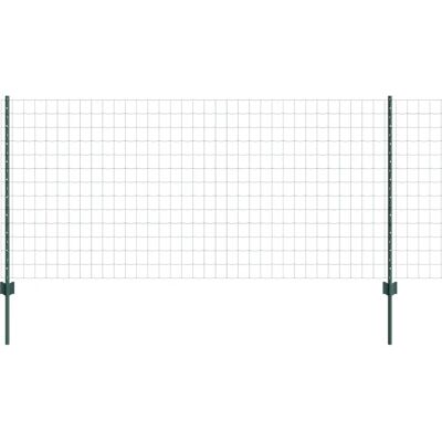 vidaXL Gartenzäune Stahl Grün - Gartenzaun, langlebig, leicht zu montieren vidaXL Gartenzäune Stahl Grün - Gartenzaun, langlebig, leicht zu montieren