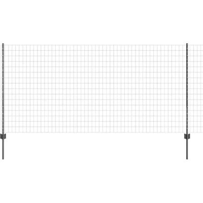 Euro-Zaun mit 10 grauen Pfosten 1,2x10 m aus Stahl Vidaxl - Fence Euro-Zaun mit 10 grauen Pfosten 1,2x10 m aus Stahl Vidaxl - Fence