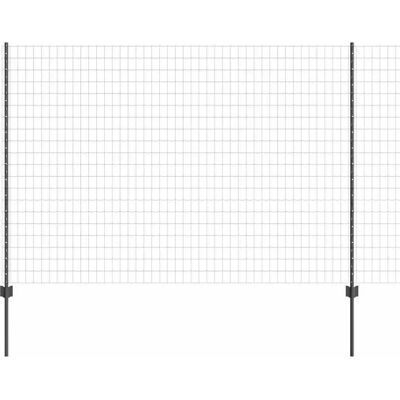 vidaXL Gartenzaun 2 Stück Grau - Gartenzaun vidaXL Gartenzaun 2 Stück Grau - Gartenzaun