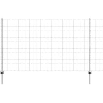 VidaXL Gartenzäunerset 1,4x10 m Stahl Grau VidaXL Gartenzäunerset 1,4x10 m Stahl Grau