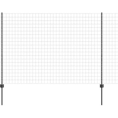 vidaXL Euro-Zaun mit 10 Pfosten Grau 1,6x10 m Stahl vidaXL Euro-Zaun mit 10 Pfosten Grau 1,6x10 m Stahl